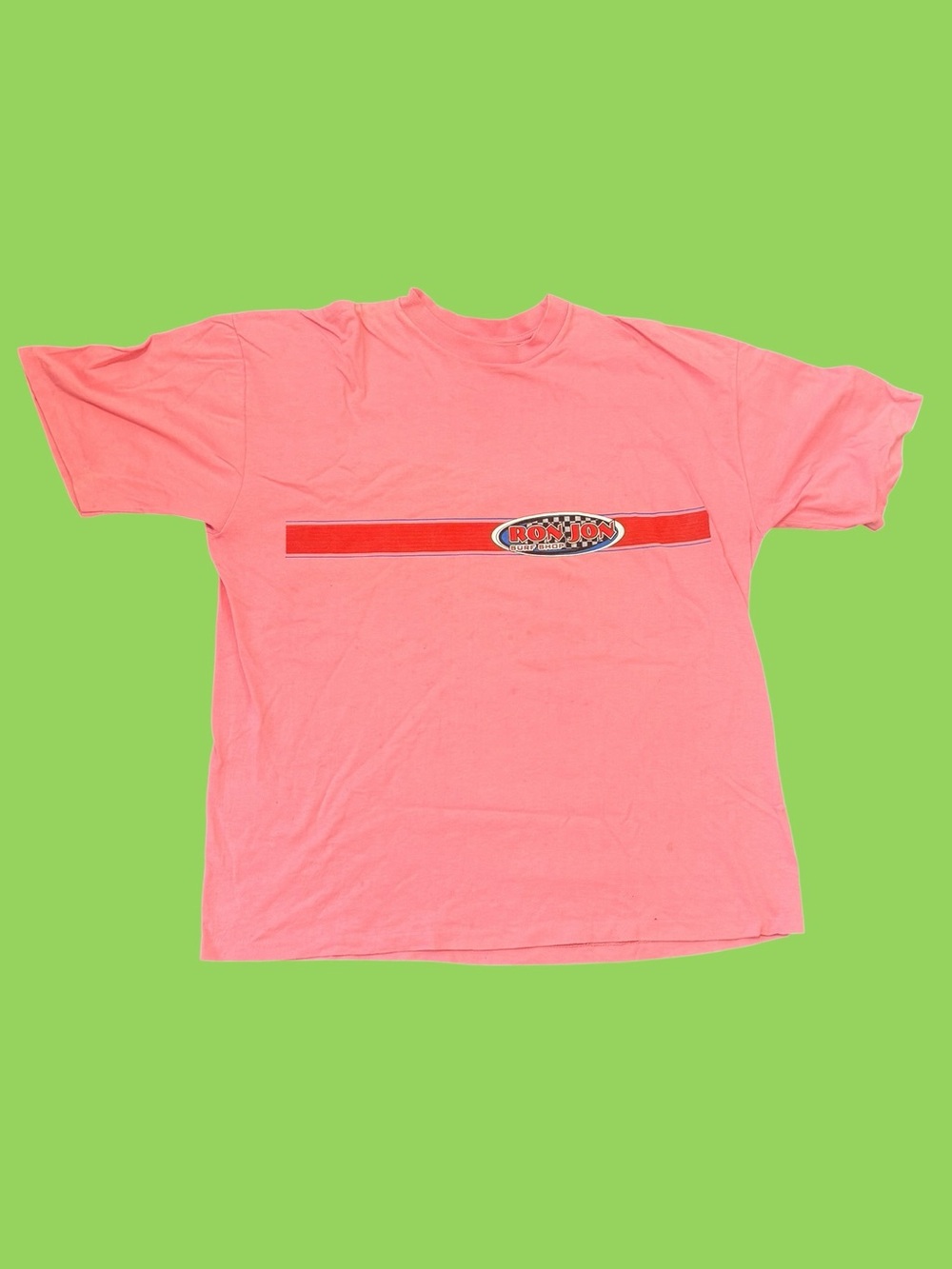 Vintage Ron Jon Surf Shop Shirt Single Stitch 90s Coral Pink XL Retro